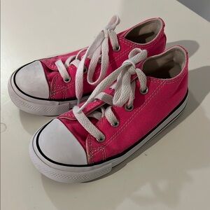Converse Pink and White Canvas Sneakers